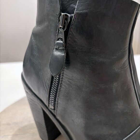 Rag & Bone Noelle Open Toe Booties Black Leather Heels US Size 8 EU Size 39 - Picture 6 of 9